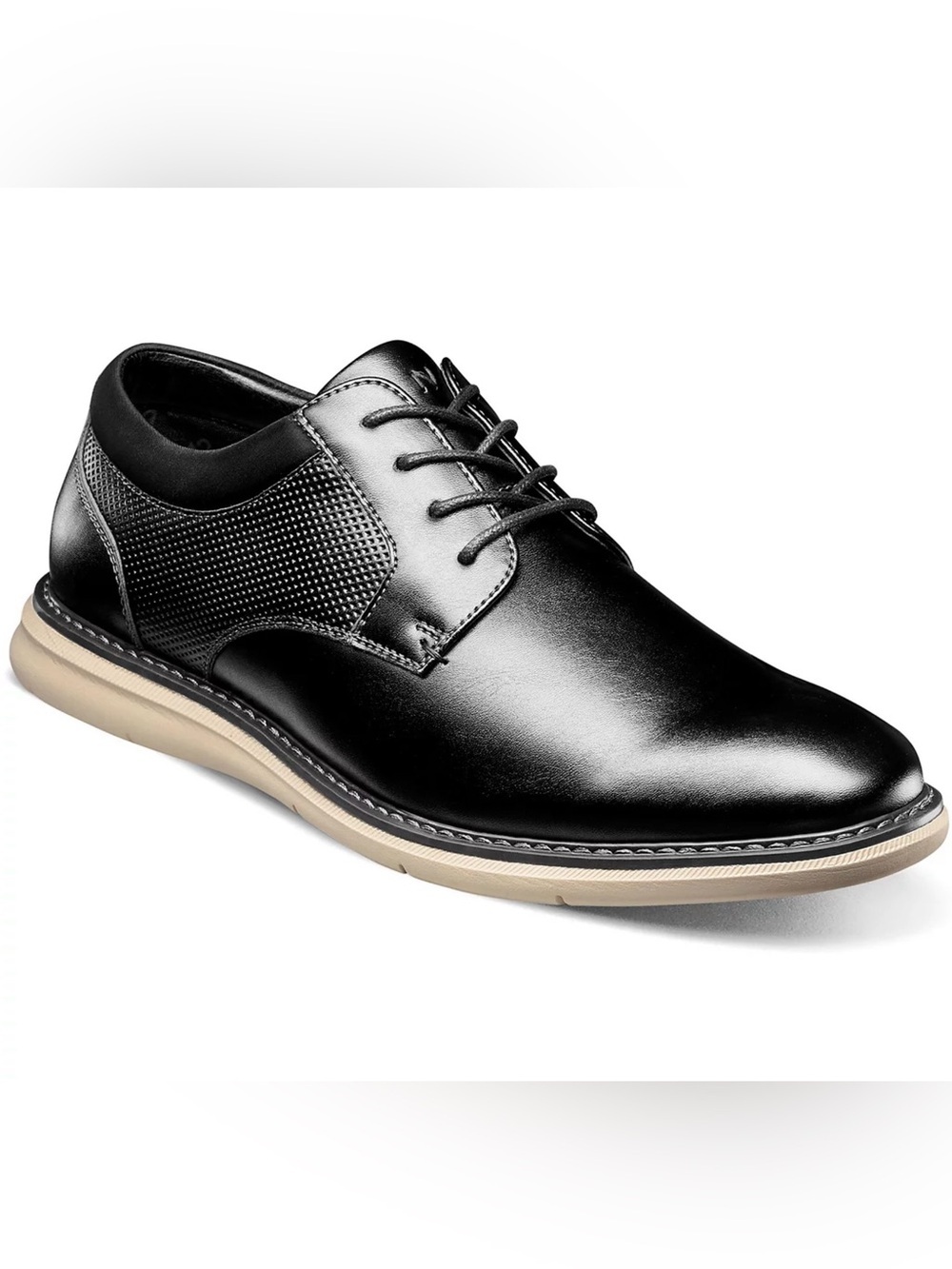 Nunn Bush Black Leather Lace-Up Derby with Contrast Sole Size 11.5